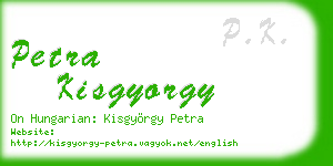 petra kisgyorgy business card